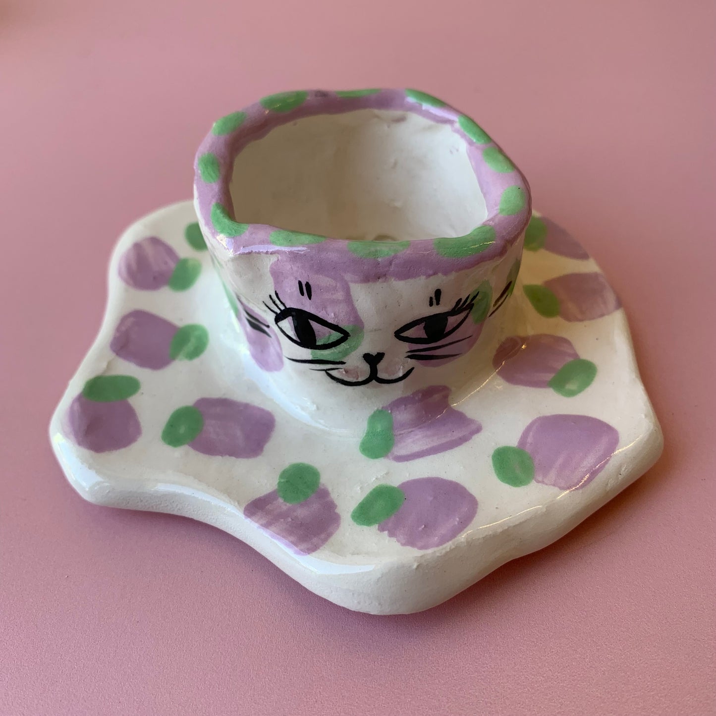 Candelabro gato pastel
