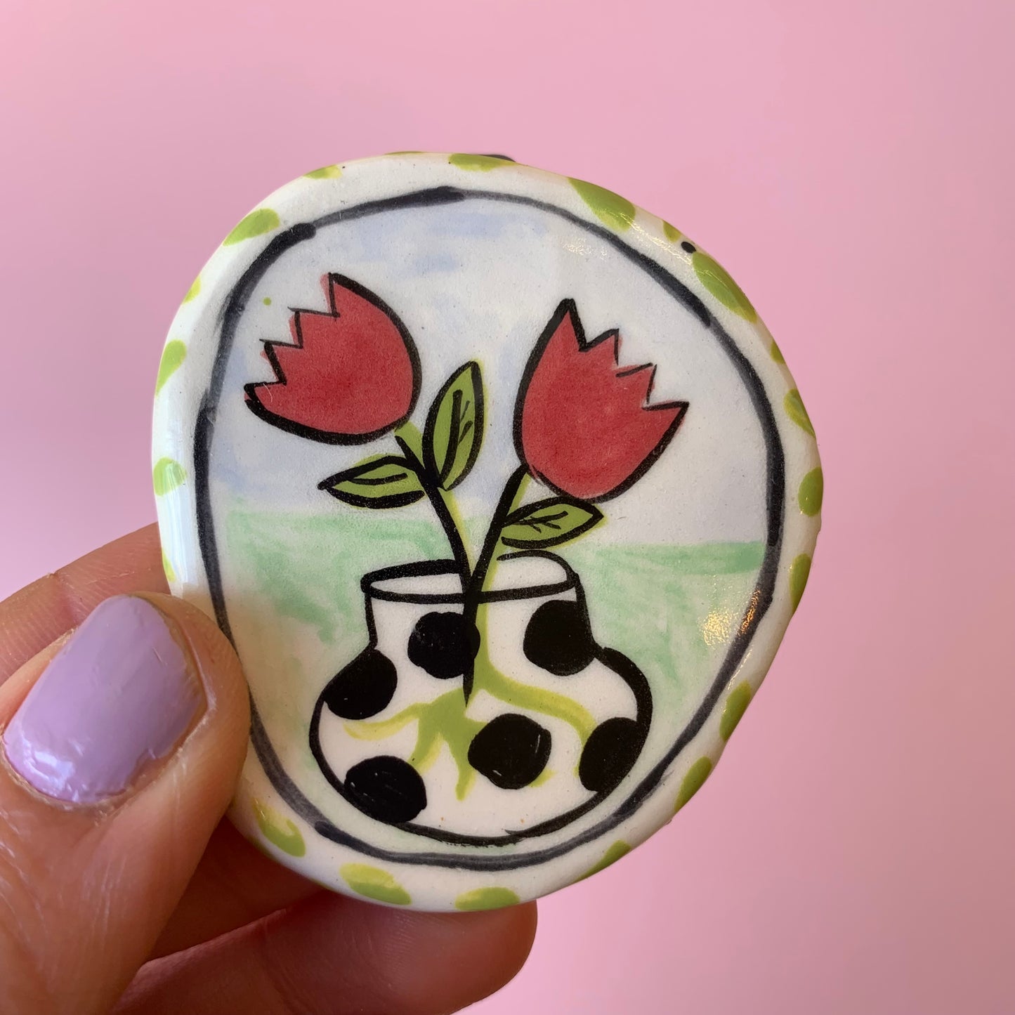 Florero de lunares