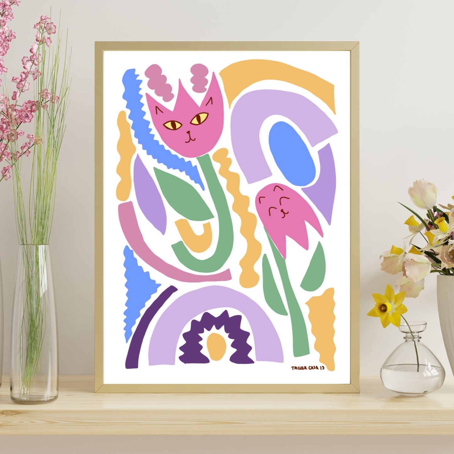 Print Flores Gatunas II