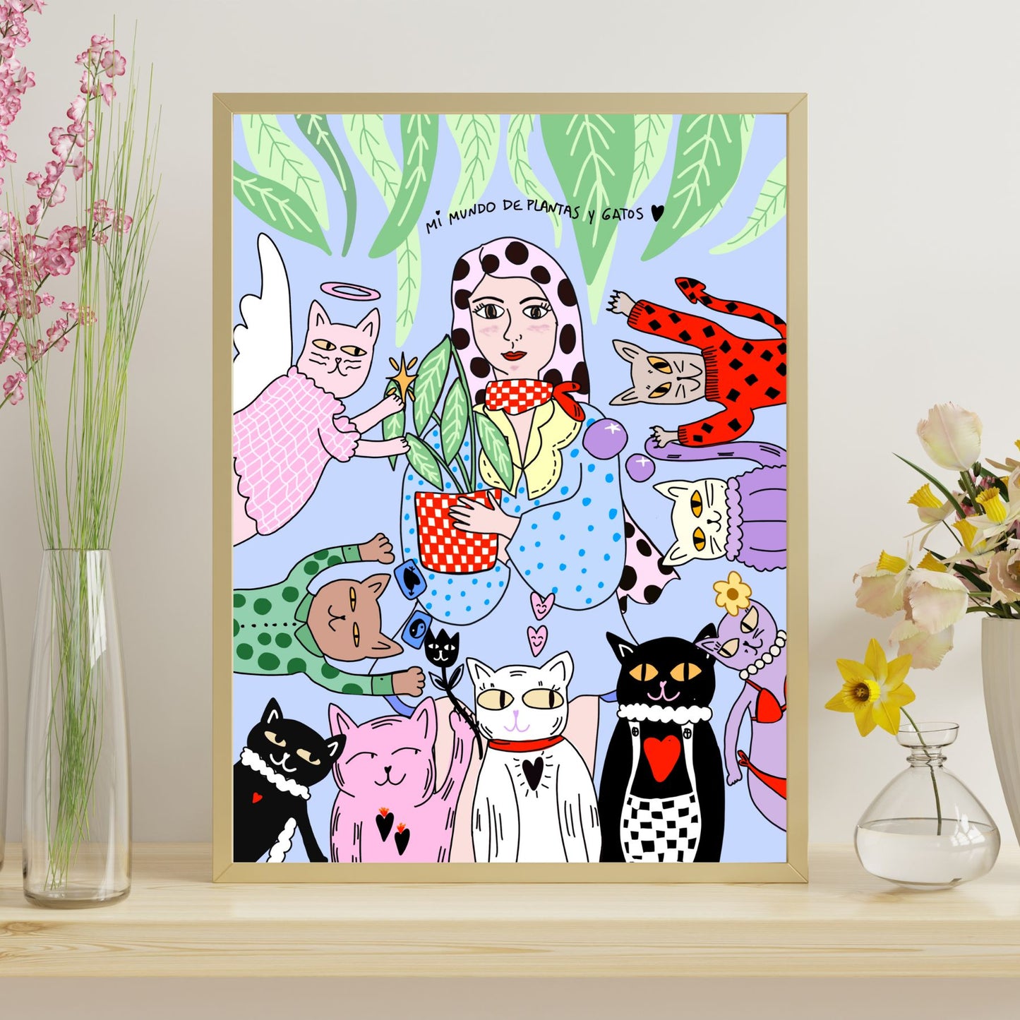 Print Mi mundo de gatos y plantas