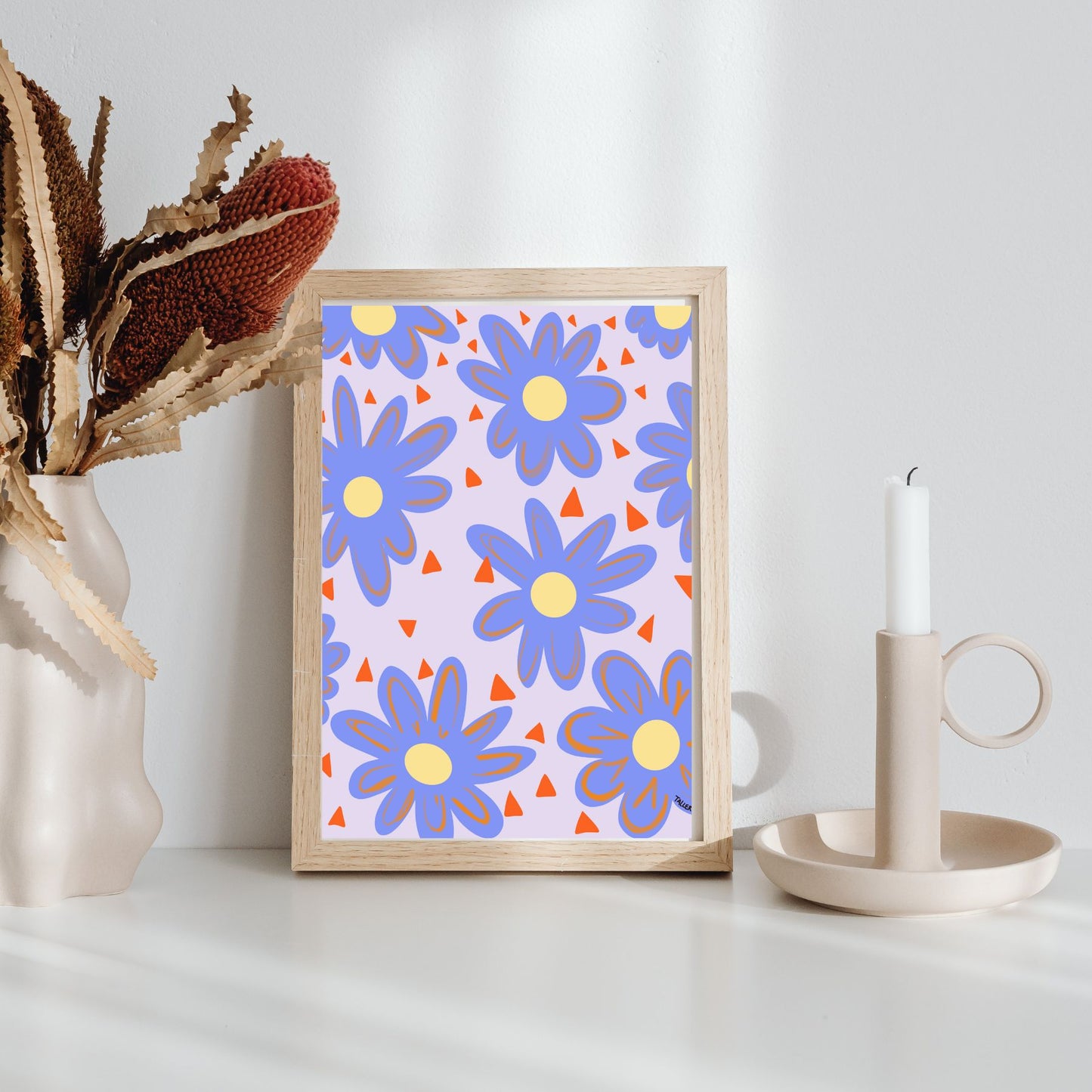 Print flores purpura