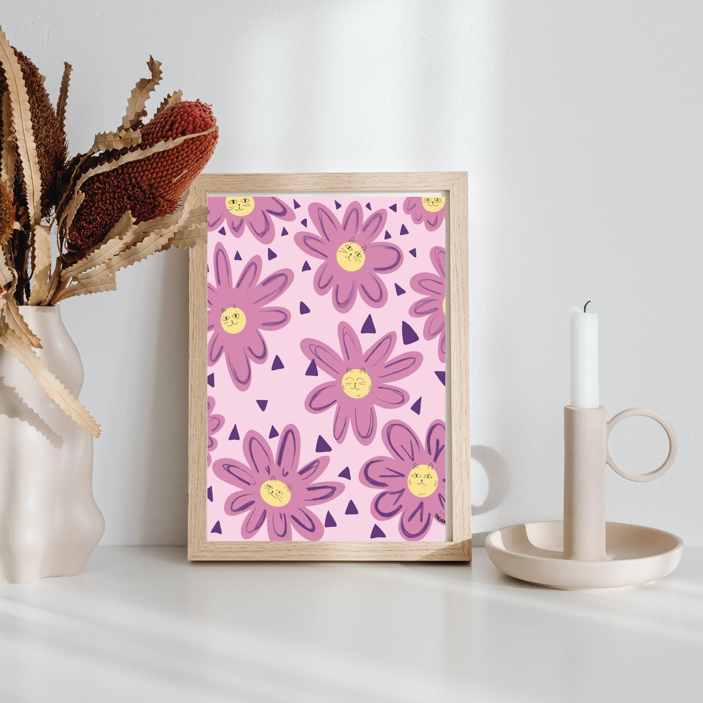 Print flores rosa