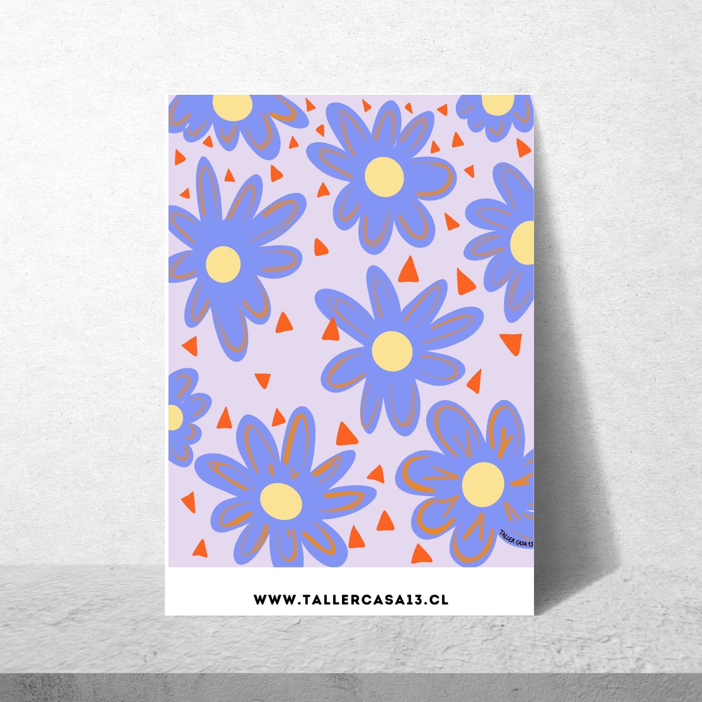 Print flores purpura