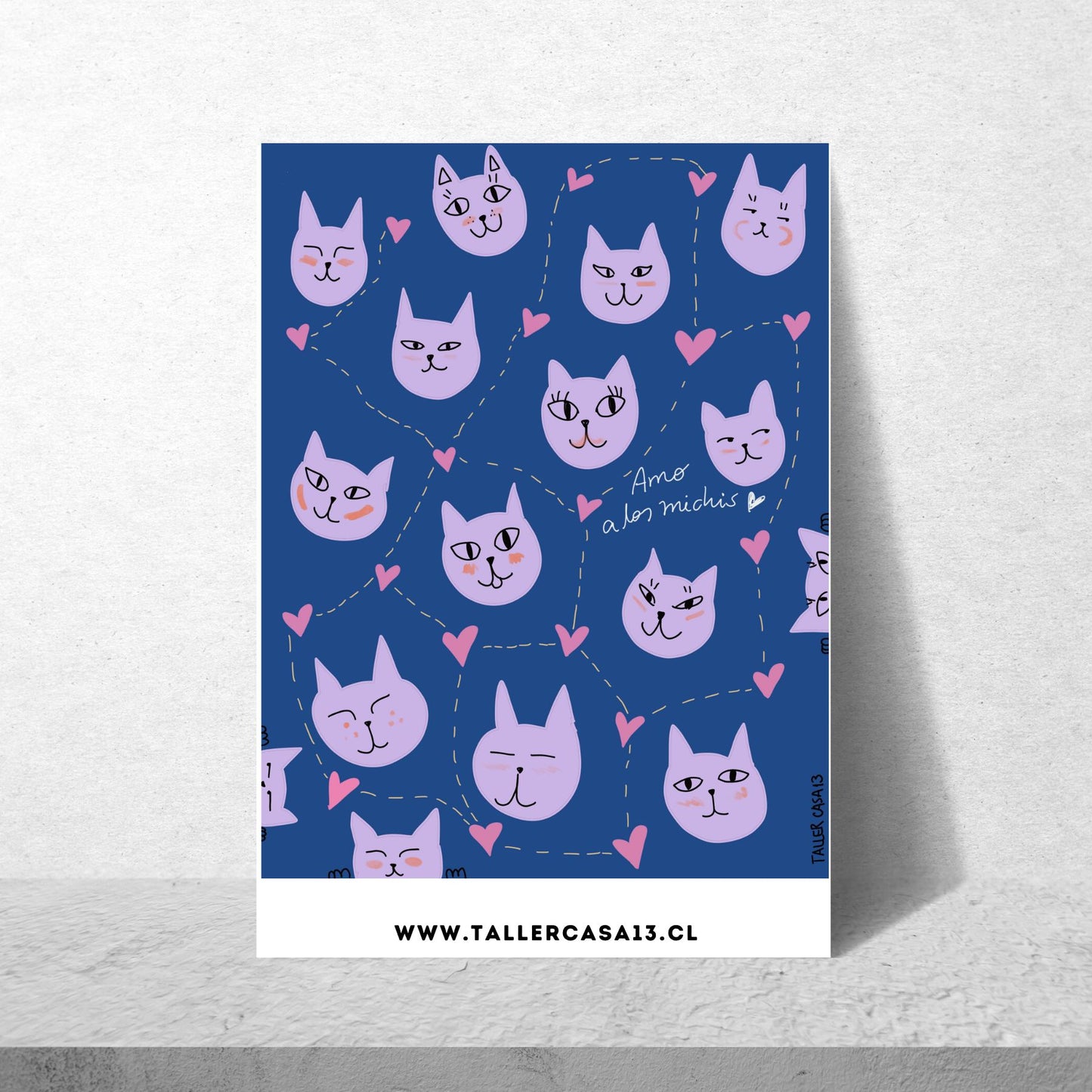 Print gatos - amo a los michis