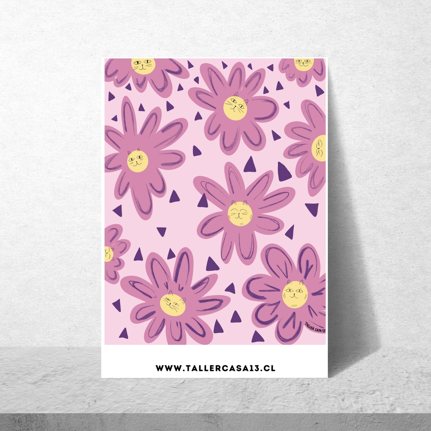 Print flores rosa