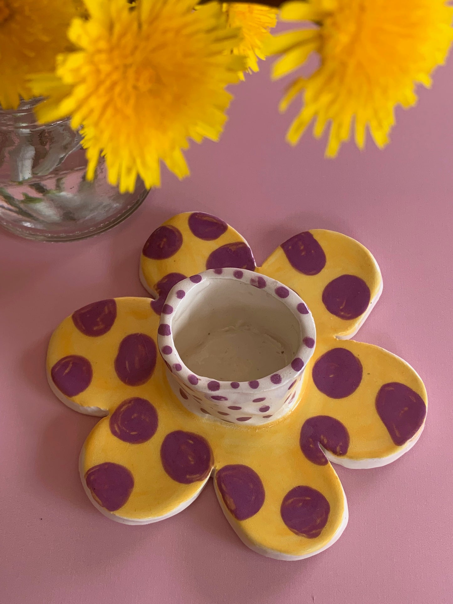 Candelabro Flor con Puntos