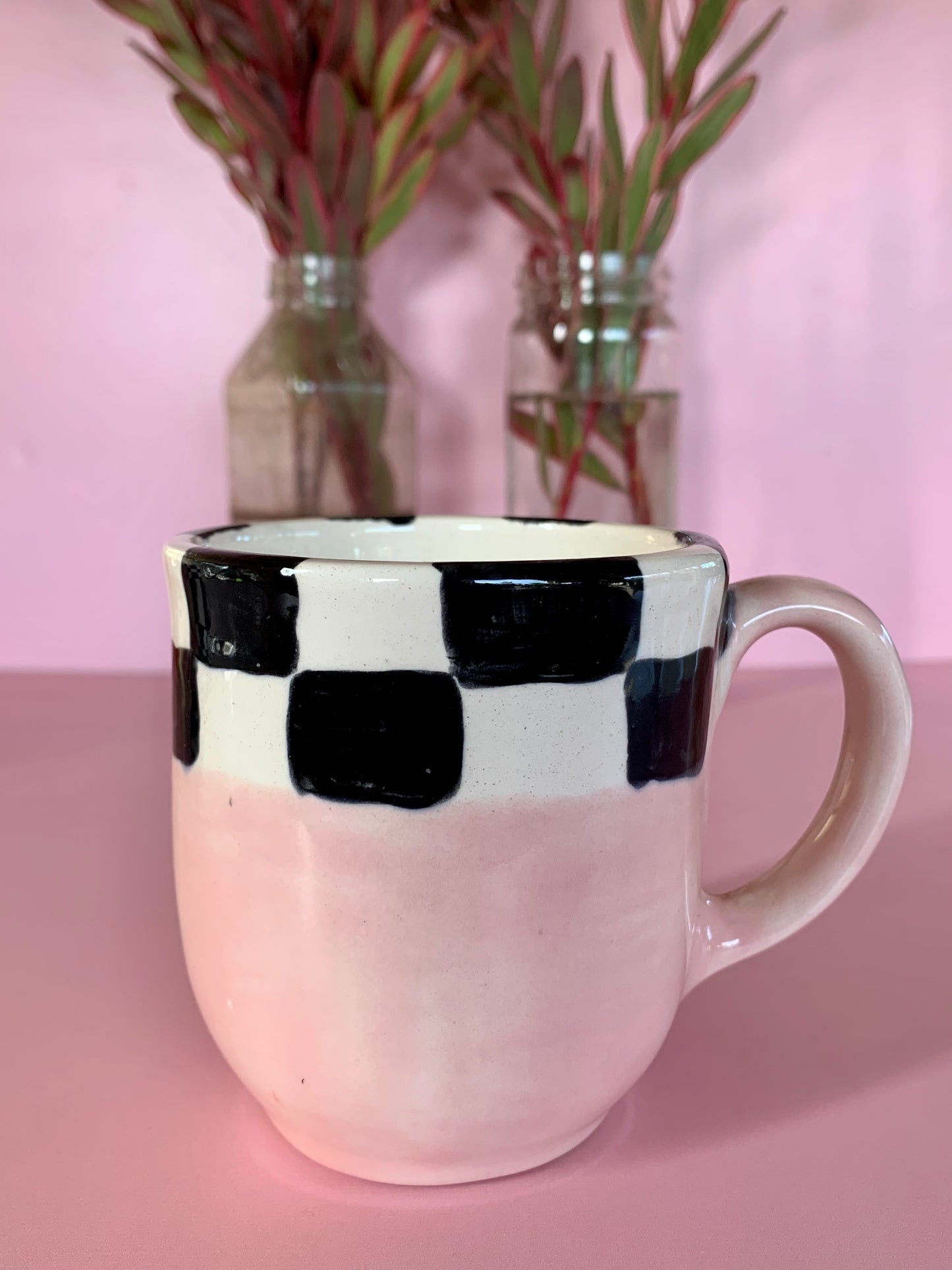 Taza rosa negro