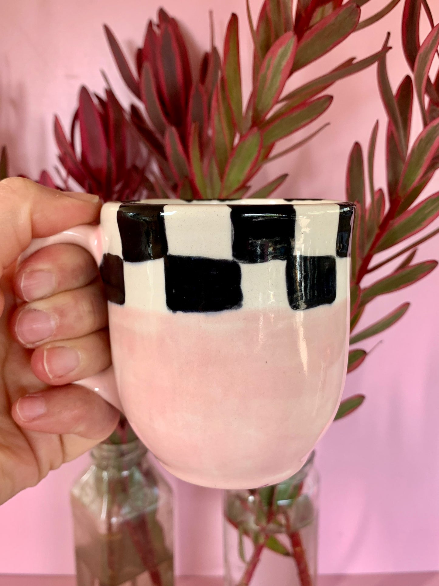 Taza rosa negro